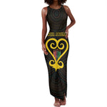 Personalized  African-American Black Love Day Tank Maxi Dress Sankofa Heart - Nya Akoma