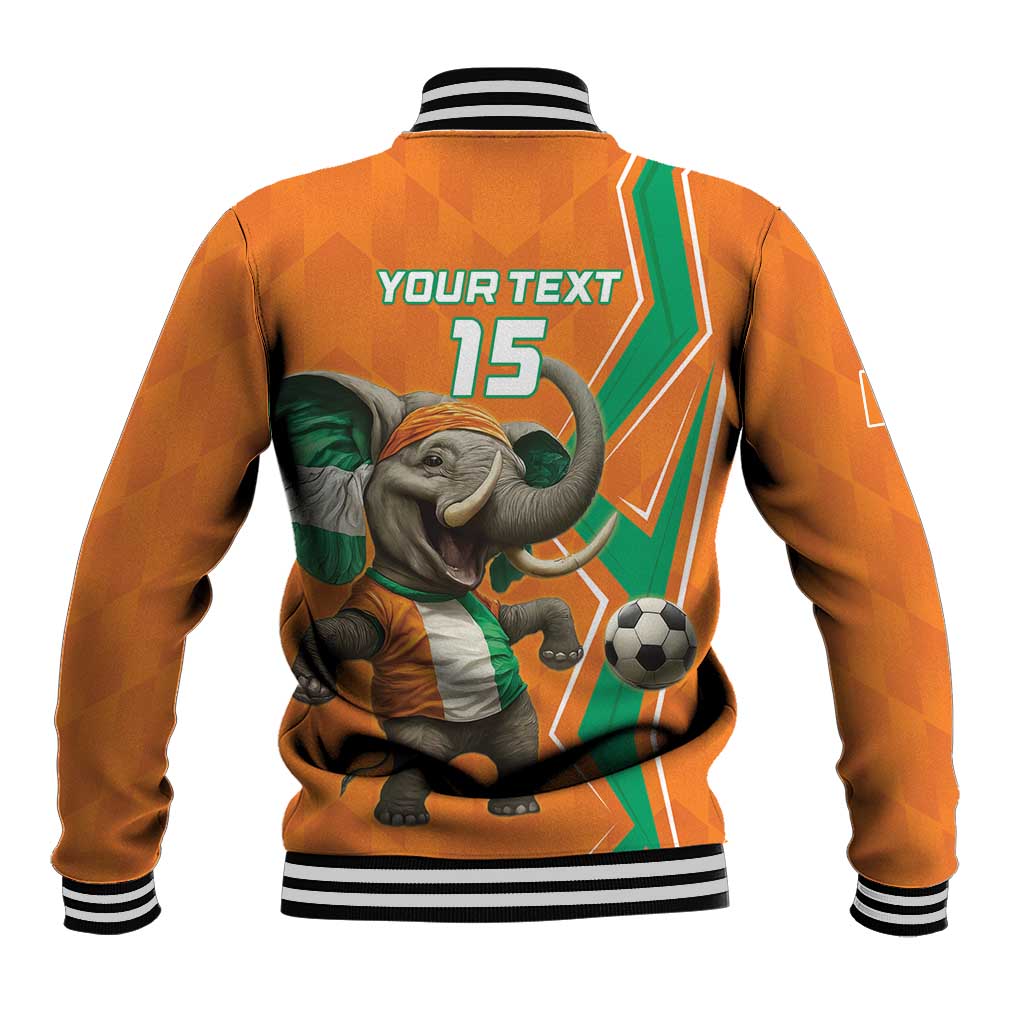 Custom Afro Ivory Coast Football Baseball Jacket Go Champions