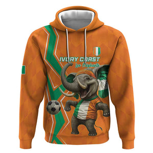 Custom Afro Ivory Coast Football Hoodie Go Champions