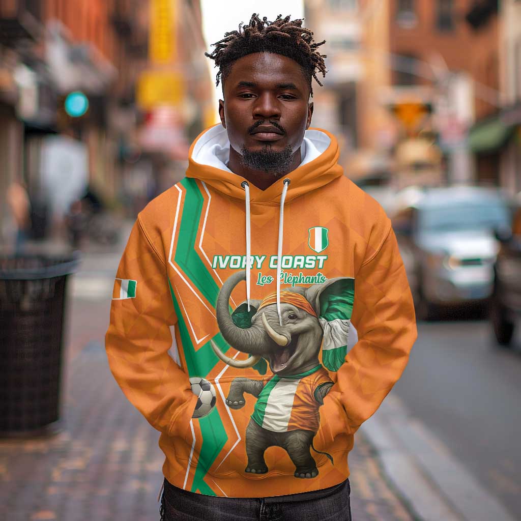 Custom Afro Ivory Coast Football Hoodie Go Champions