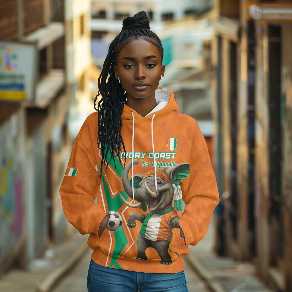 Custom Afro Ivory Coast Football Hoodie Go Champions