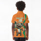 Custom Afro Ivory Coast Football Kid Polo Shirt Go Champions