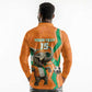 Custom Afro Ivory Coast Football Long Sleeve Polo Shirt Go Champions