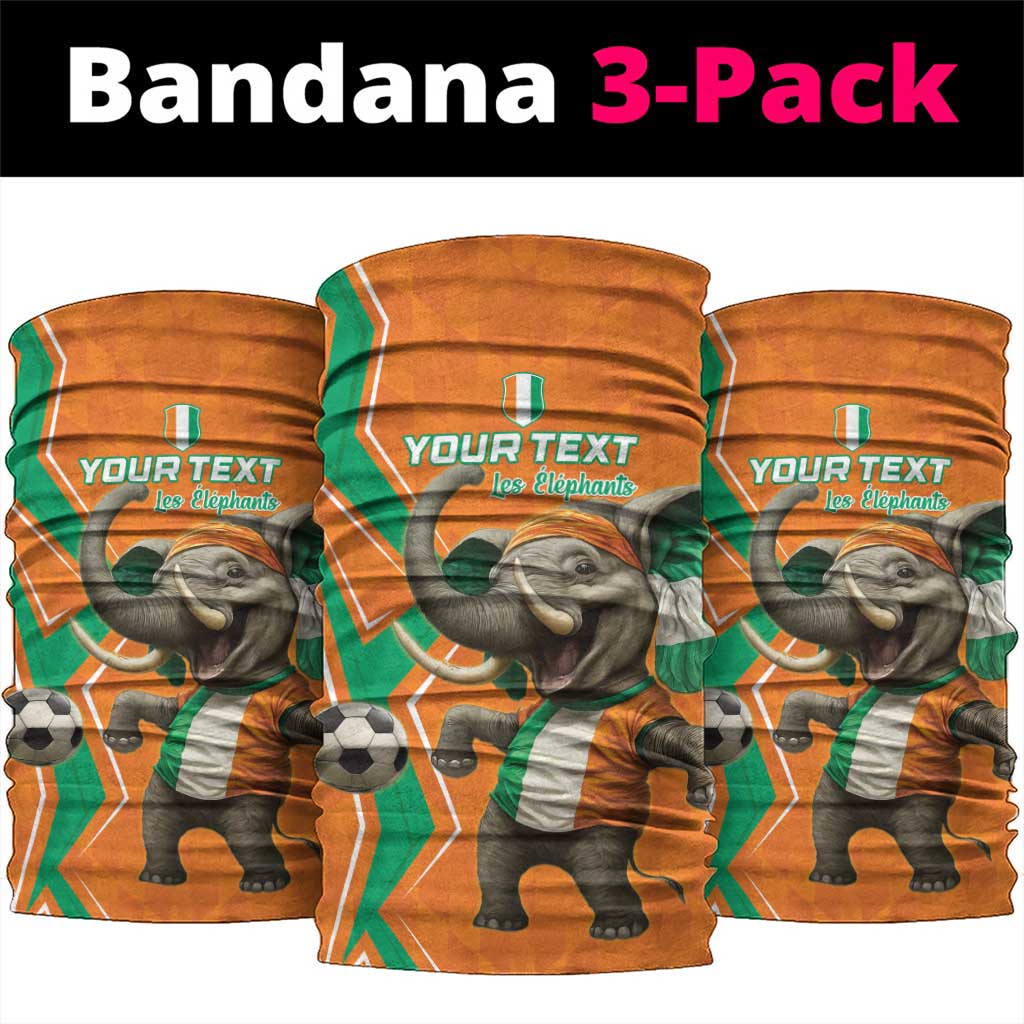 Custom Afro Ivory Coast Football Neck Gaiter Go Champions LT15