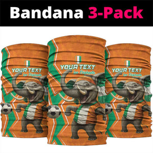 Custom Afro Ivory Coast Football Neck Gaiter Go Champions LT15