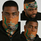 Custom Afro Ivory Coast Football Neck Gaiter Go Champions LT15
