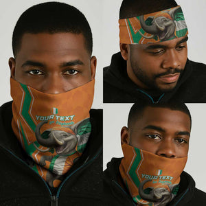 Custom Afro Ivory Coast Football Neck Gaiter Go Champions LT15