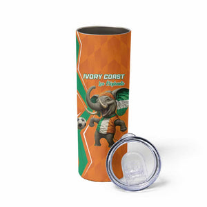 Custom Afro Ivory Coast Football Skinny Tumbler Go Champions