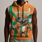 Custom Afro Ivory Coast Football Sleeveless Hoodie Go Champions - African Pride