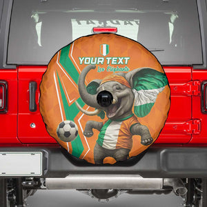 Custom Afro Ivory Coast Football Spare Tire Cover Go Champions