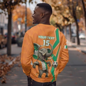 Custom Afro Ivory Coast Football Sweatshirt Go Champions