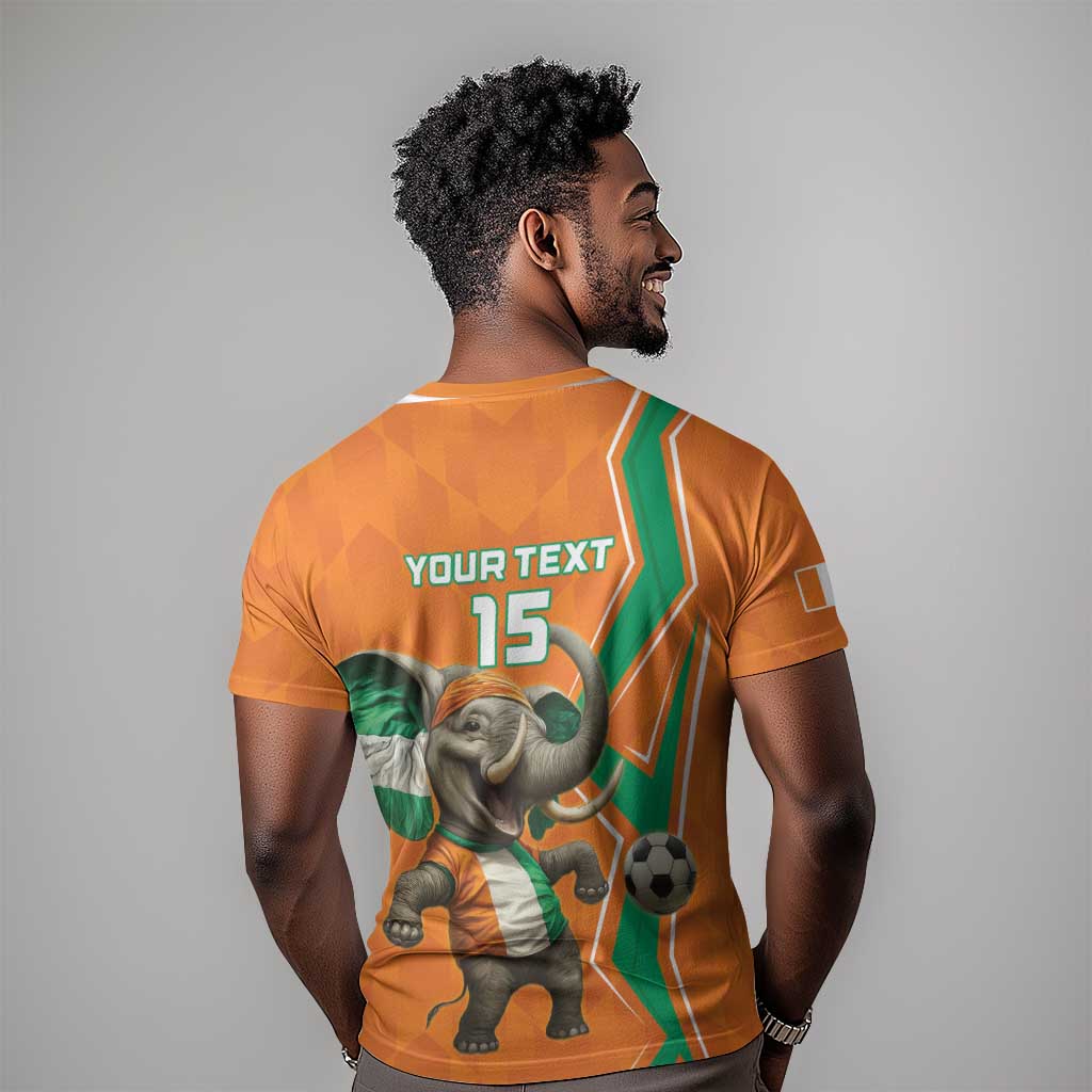 Custom Afro Ivory Coast Football T shirt Go Champions