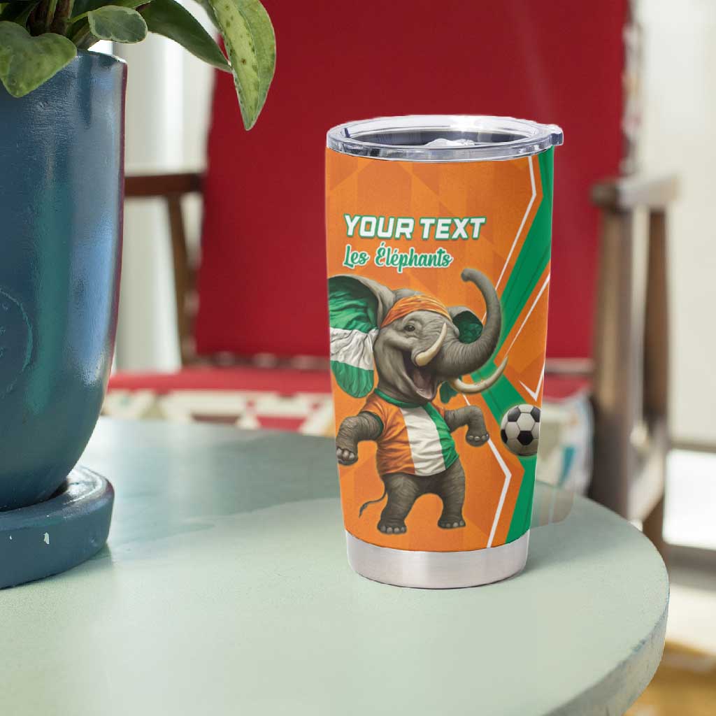 Custom Afro Ivory Coast Football Tumbler Cup Go Champions