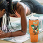 Custom Afro Ivory Coast Football Tumbler With Handle Go Champions