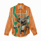 Custom Afro Ivory Coast Football Women Casual Shirt Go Champions LT15