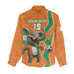 Custom Afro Ivory Coast Football Women Casual Shirt Go Champions LT15