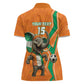 Custom Afro Ivory Coast Football Women Polo Shirt Go Champions