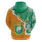 Personalized Afro Ivory Coast Hoodie Coat Of Arms With Kente Pattern