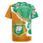 Personalized Afro Ivory Coast Rugby Jersey Coat Of Arms With Kente Pattern