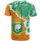 Personalized Afro Ivory Coast T shirt Coat Of Arms With Kente Pattern