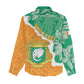 Personalized Afro Ivory Coast Women Casual Shirt Coat Of Arms With Kente Pattern LT15