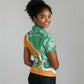 Personalized Afro Ivory Coast Women Polo Shirt Coat Of Arms With Kente Pattern