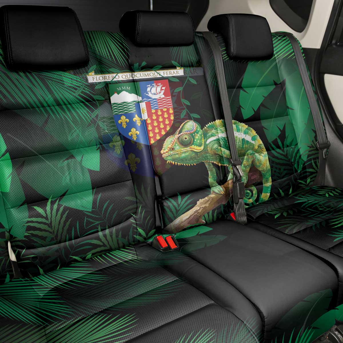 Reunion Island Back Car Seat Cover Furcifer Pardalis