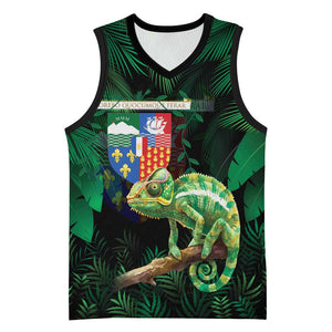 Reunion Island Basketball Jersey Furcifer Pardalis - African Pride