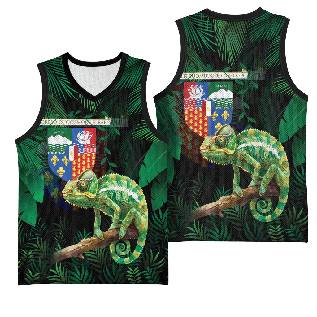 Reunion Island Basketball Jersey Furcifer Pardalis - African Pride