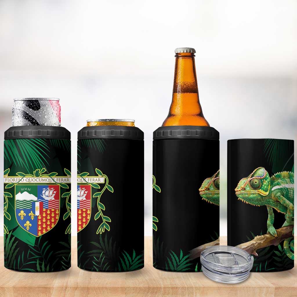 Reunion Island 4 in 1 Can Cooler Tumbler Furcifer Pardalis