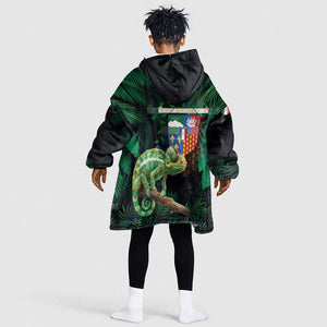 Reunion Island Kid Wearable Blanket Hoodie Furcifer Pardalis