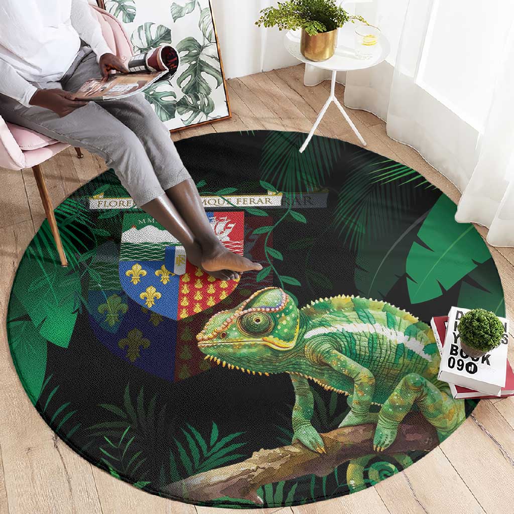 Reunion Island Round Carpet Furcifer Pardalis