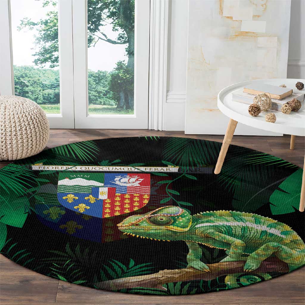 Reunion Island Round Carpet Furcifer Pardalis