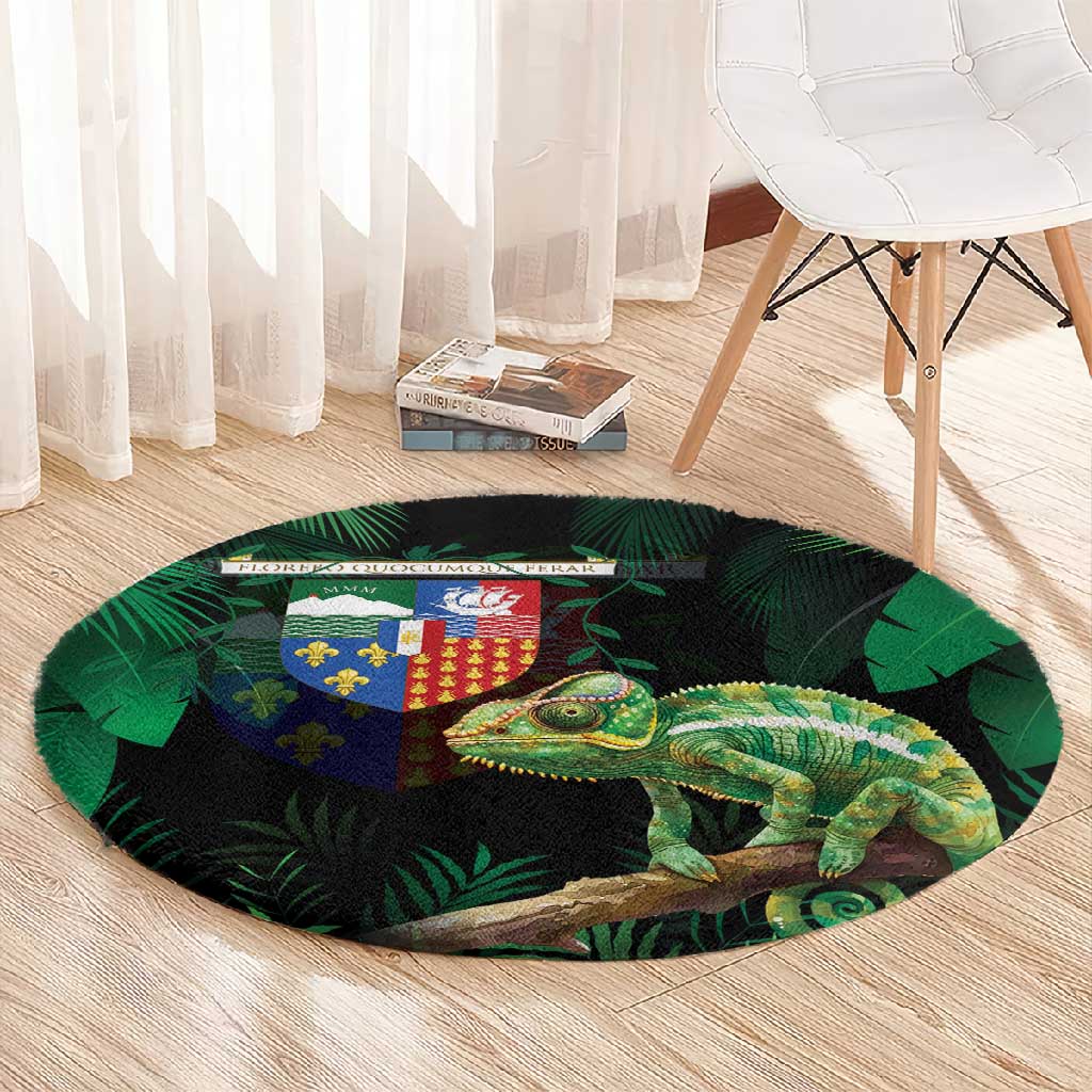 Reunion Island Round Carpet Furcifer Pardalis