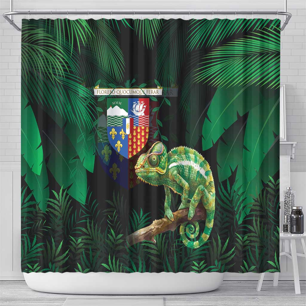 Reunion Island Shower Curtain Furcifer Pardalis