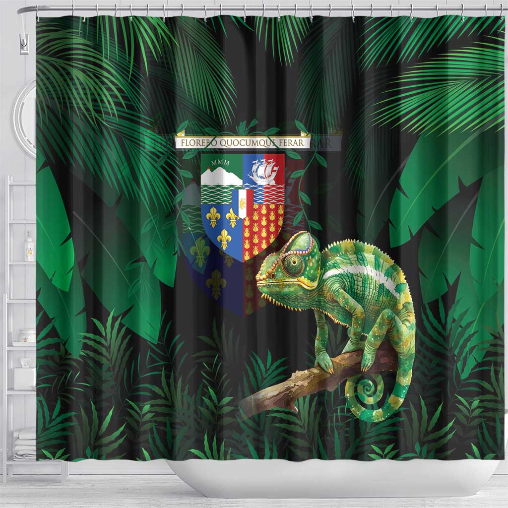 Reunion Island Shower Curtain Furcifer Pardalis