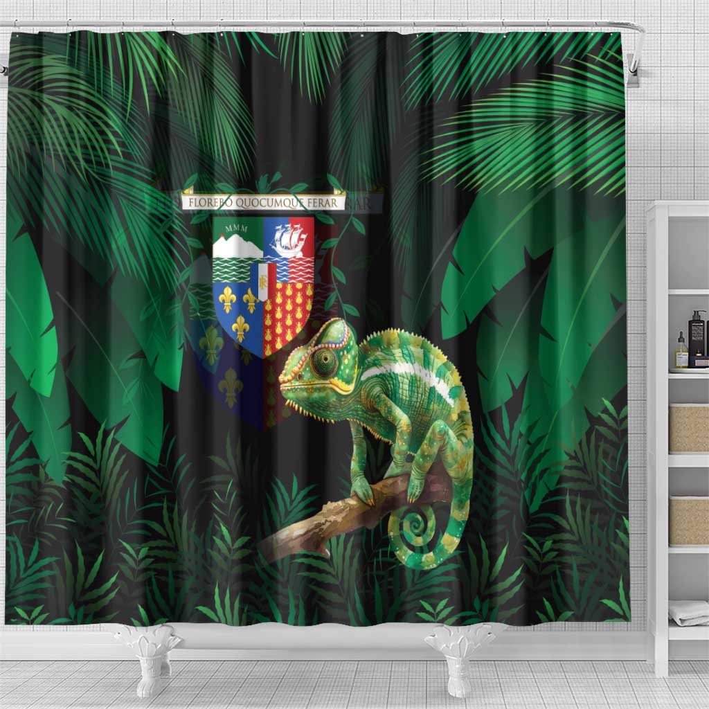 Reunion Island Shower Curtain Furcifer Pardalis