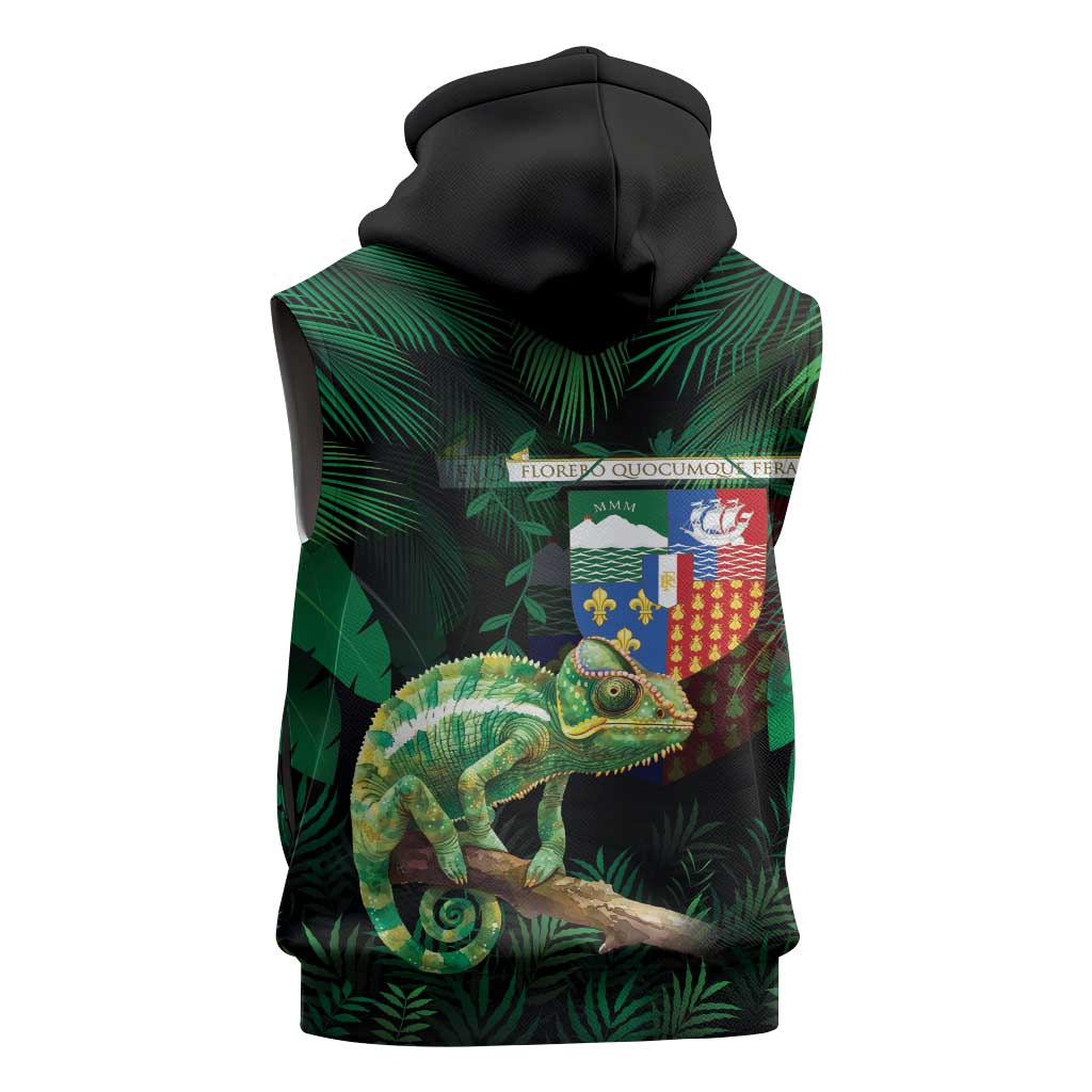 Reunion Island Sleeveless Hoodie Furcifer Pardalis - African Pride