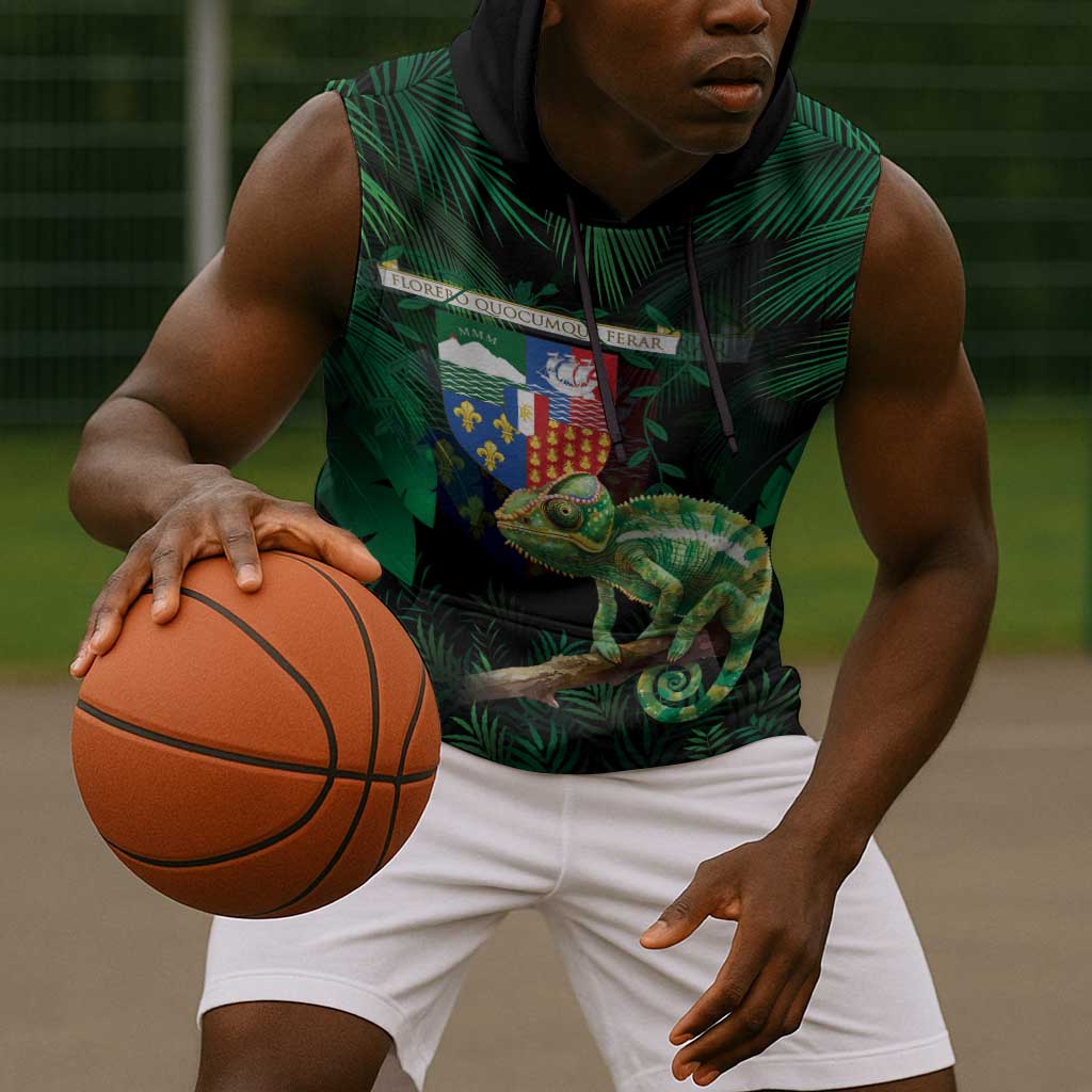 Reunion Island Sleeveless Hoodie Furcifer Pardalis - African Pride
