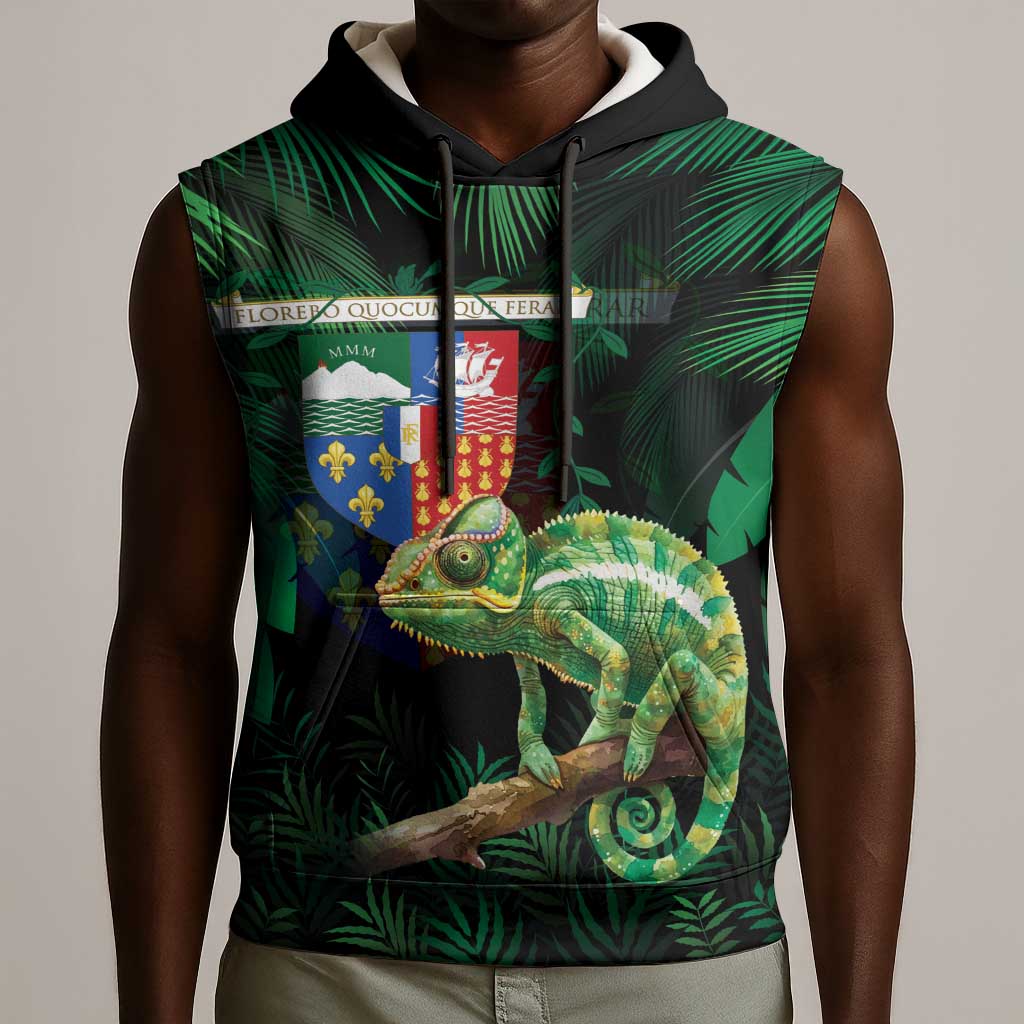 Reunion Island Sleeveless Hoodie Furcifer Pardalis - African Pride
