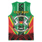 Personalised Afro Burkina Faso Basketball Jersey Coat Of Arms With Rose - African Pride