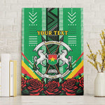Personalised Afro Burkina Faso Canvas Wall Art Coat Of Arms With Rose