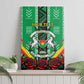 Personalised Afro Burkina Faso Canvas Wall Art Coat Of Arms With Rose