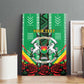 Personalised Afro Burkina Faso Canvas Wall Art Coat Of Arms With Rose