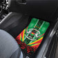 Personalised Afro Burkina Faso Car Mats Coat Of Arms With Rose