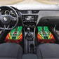 Personalised Afro Burkina Faso Car Mats Coat Of Arms With Rose