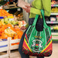 Personalised Afro Burkina Faso Grocery Bag Coat Of Arms With Rose
