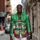 Personalised Afro Burkina Faso Long Sleeve Button Shirt Coat Of Arms With Rose