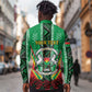 Personalised Afro Burkina Faso Long Sleeve Button Shirt Coat Of Arms With Rose