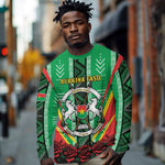 Personalised Afro Burkina Faso Long Sleeve Shirt Coat Of Arms With Rose